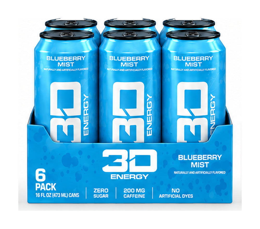 3D Energy Pack x6 Blueberry Mist | Bebida Energética