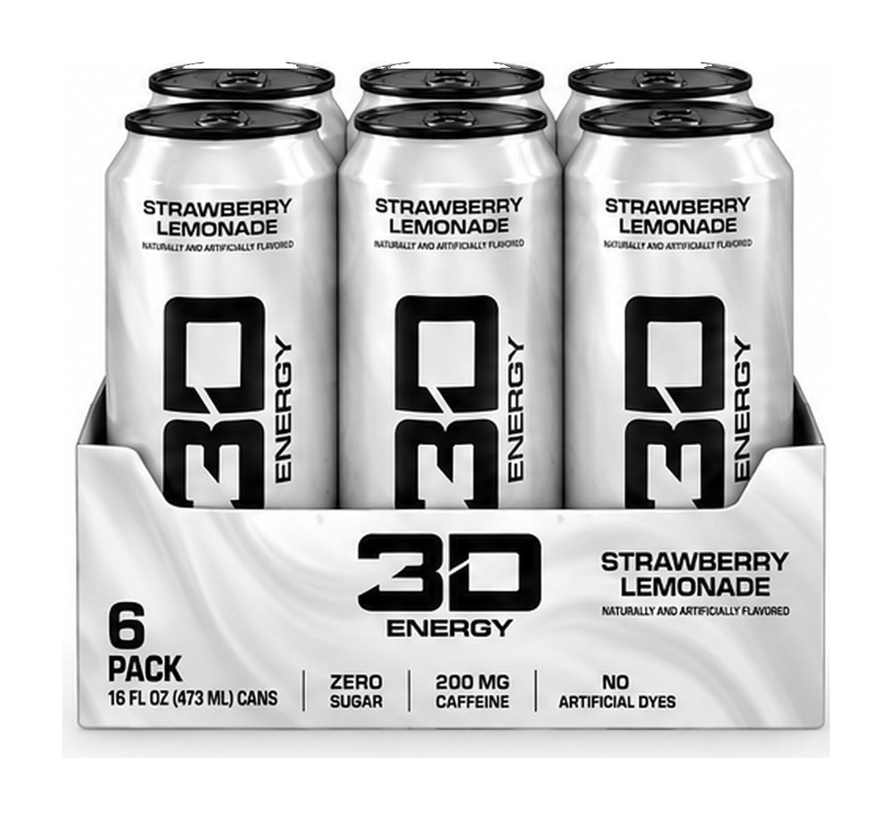 3D Energy Pack x6 Strawberry Lemonade | Bebida Energética
