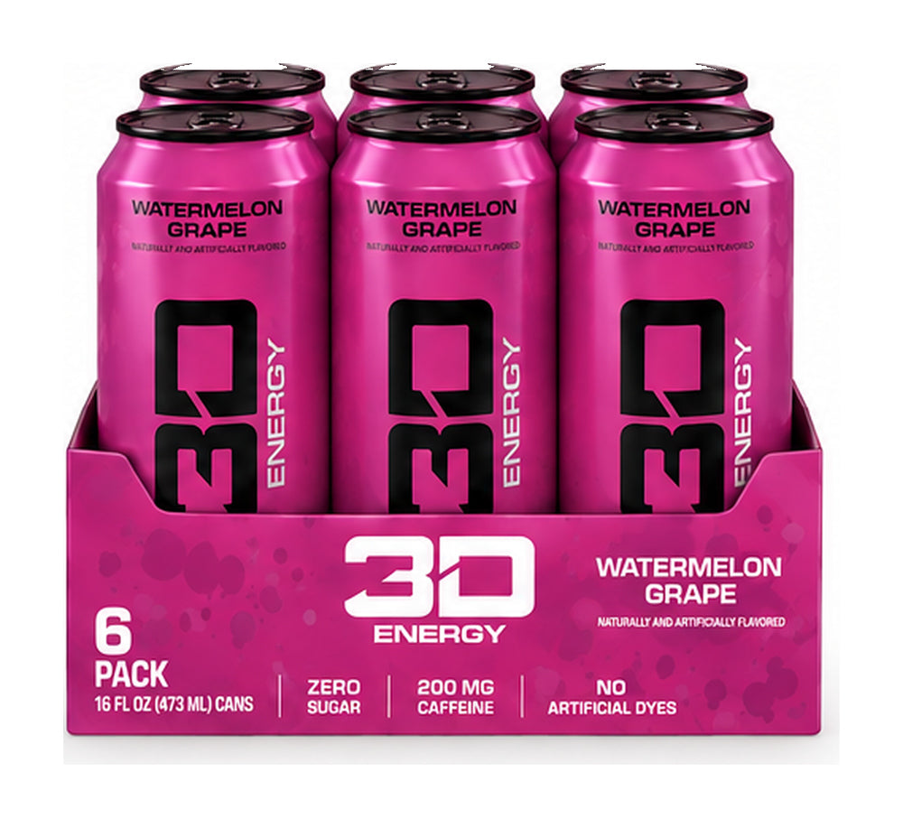 3D Energy Pack x6 Watermelon Grape | Bebida Energética