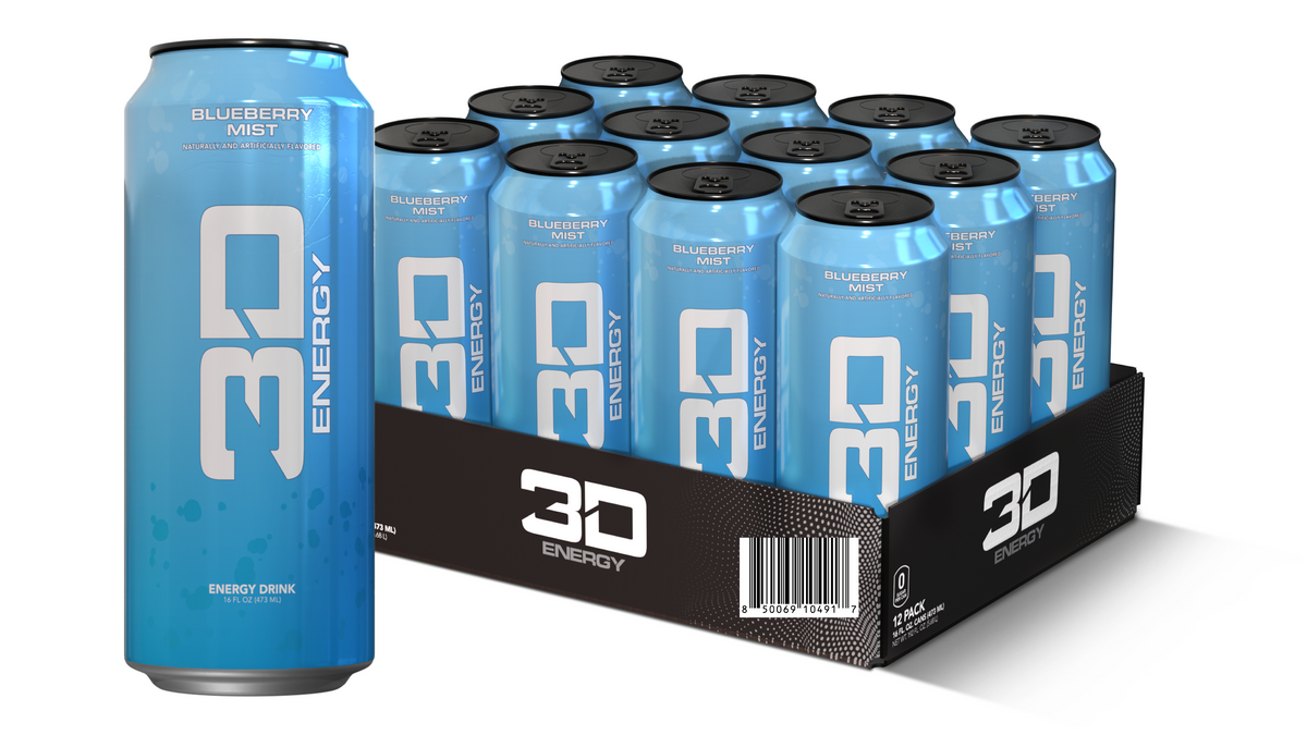 3D Energy Pack x12 Blueberry Mist | Bebida Energética
