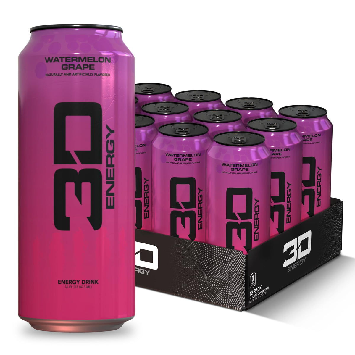 3D Energy Pack x12 Watermelon Grape | Bebida Energética